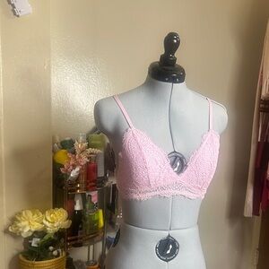 Colsie Light Pink Lace Bralette